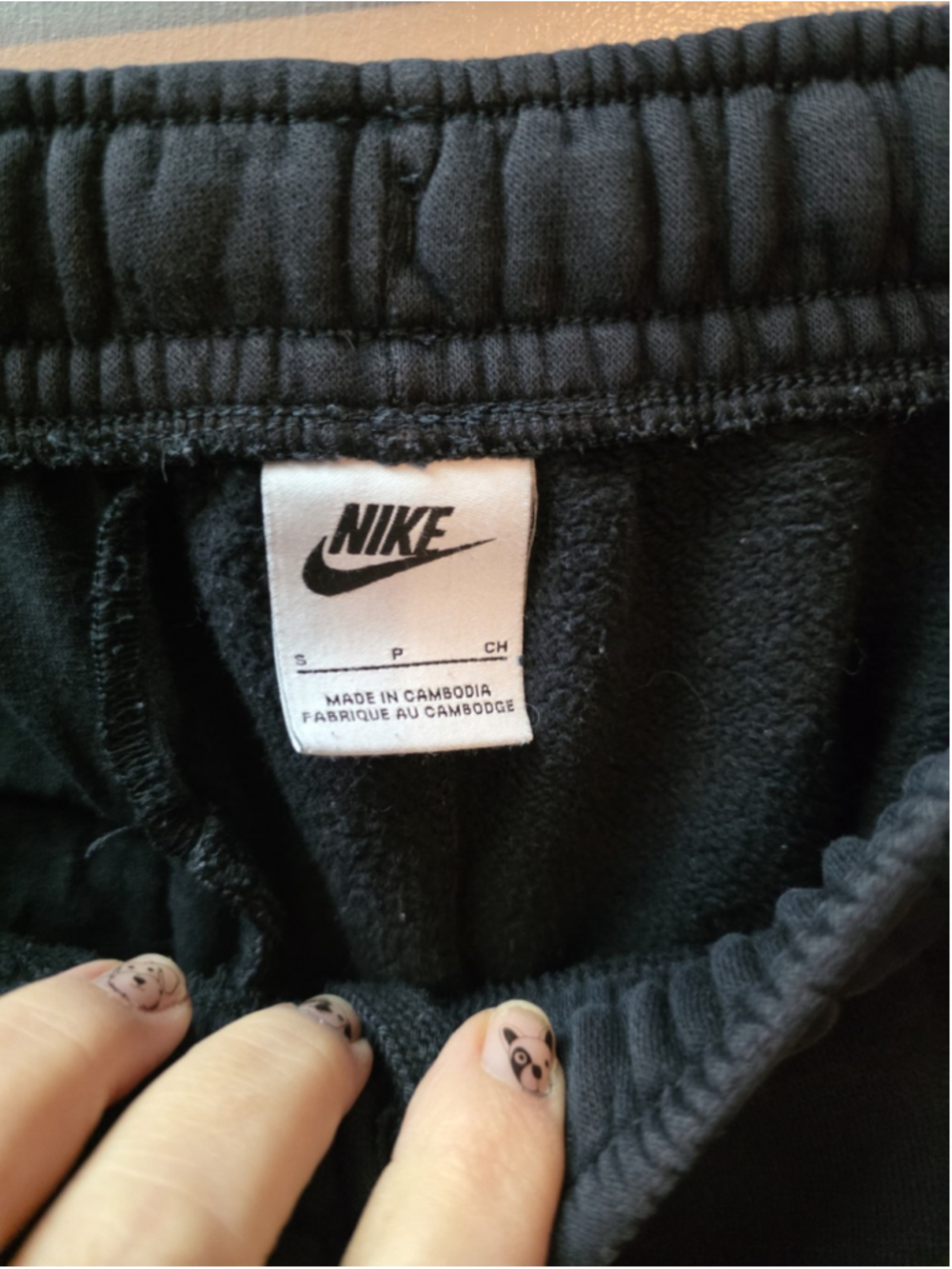 Nike Club Fleece Jogger Sweatpants Womens Small Black Elastic Waist Swoosh Logo - Picture 4 of 10